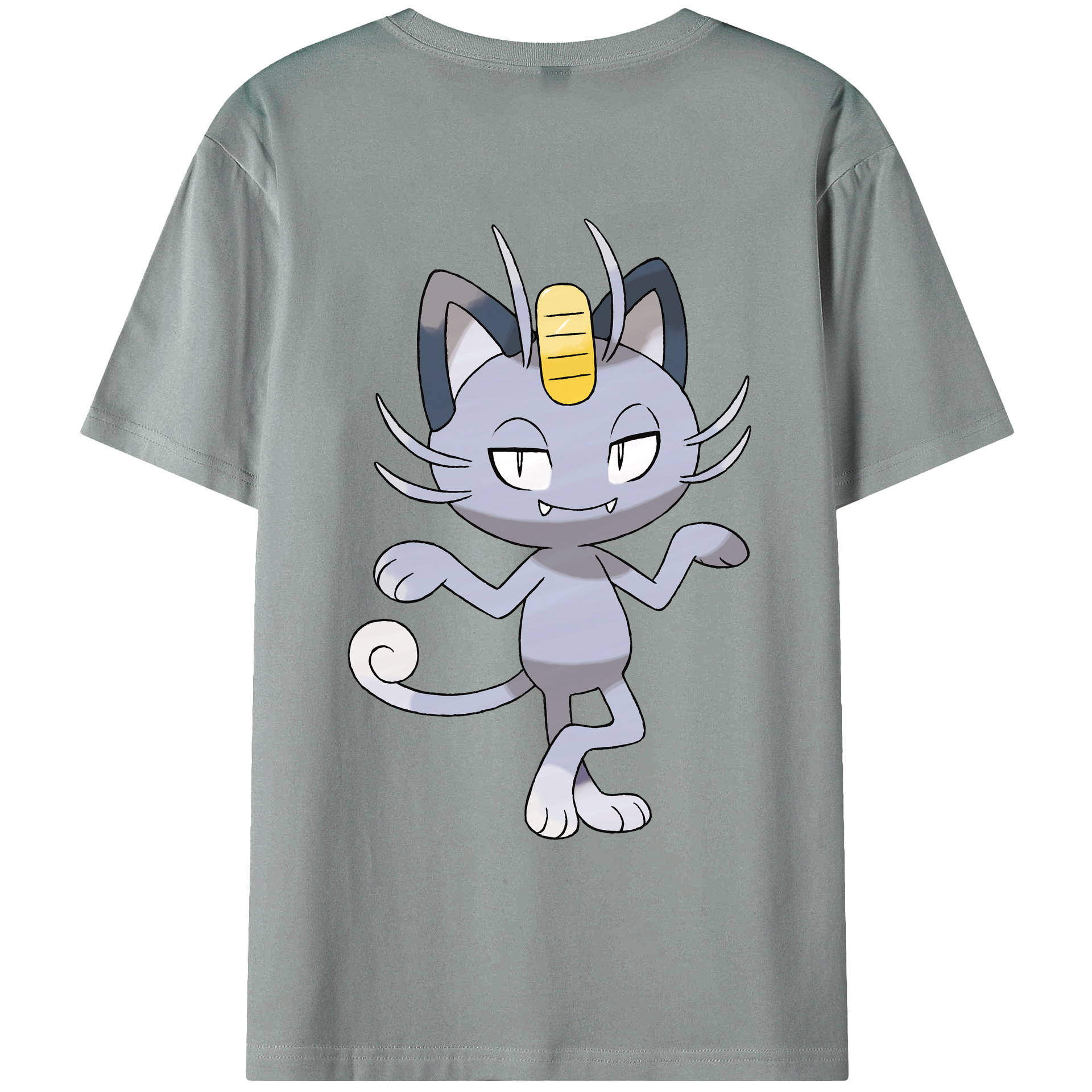 （画像用） ポケットモンスター Pokémon 綿100％ メンズ半袖Tシャツ（バックプリント） 通気性
